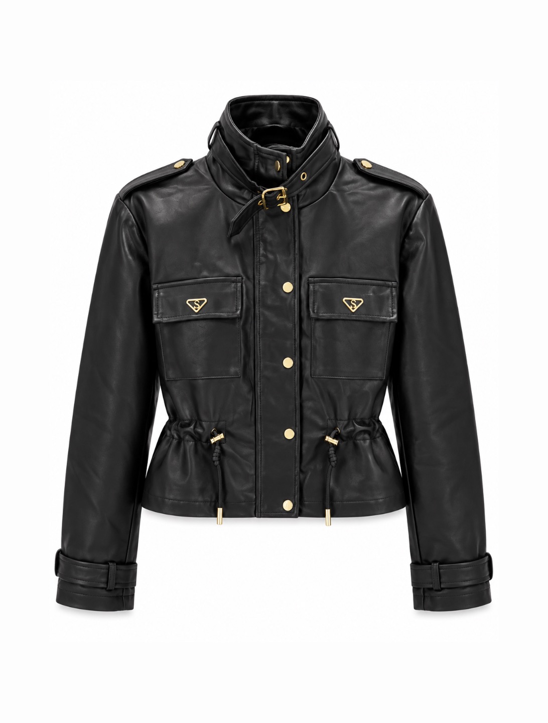 Cropped Leather-Effect Jacket 2