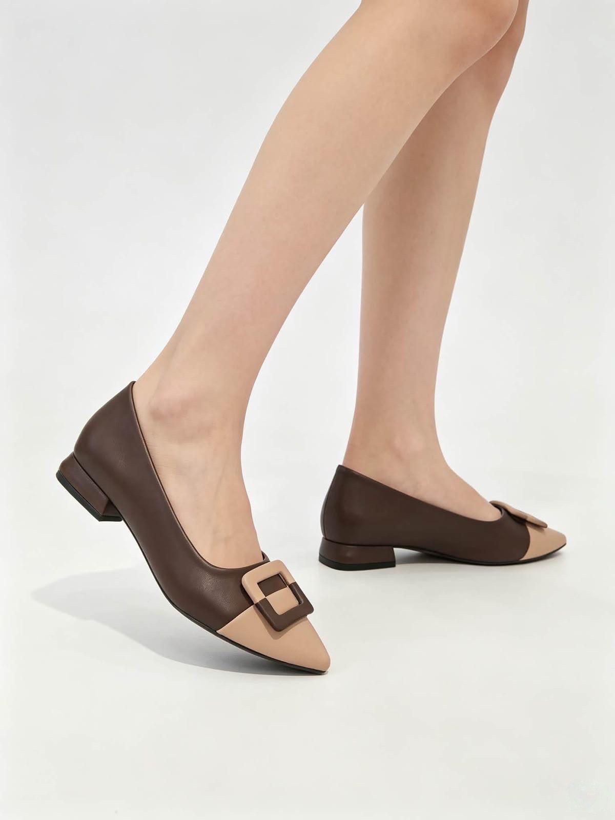 BUCKLE DETAIL BALLET FLATS 4