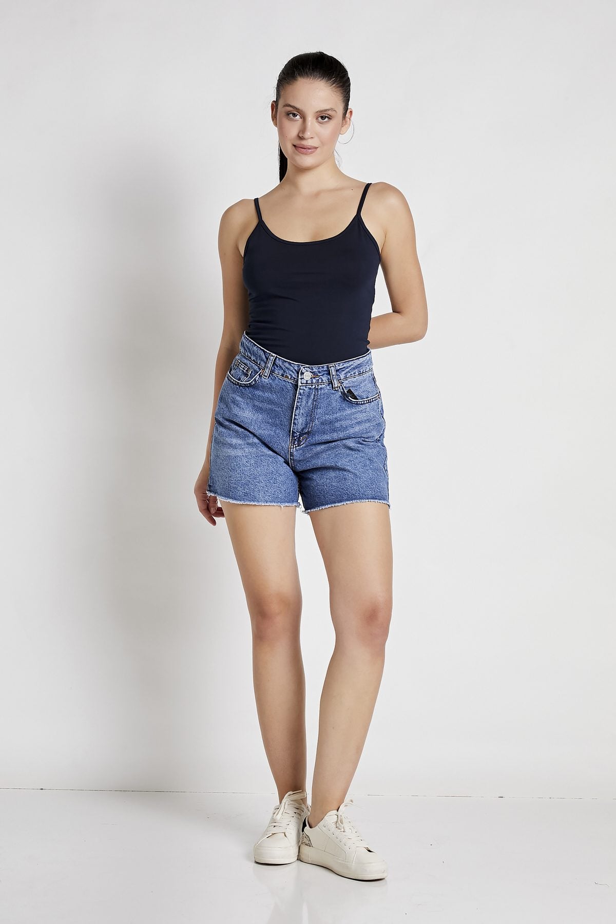 High Waisted Denim Shorts