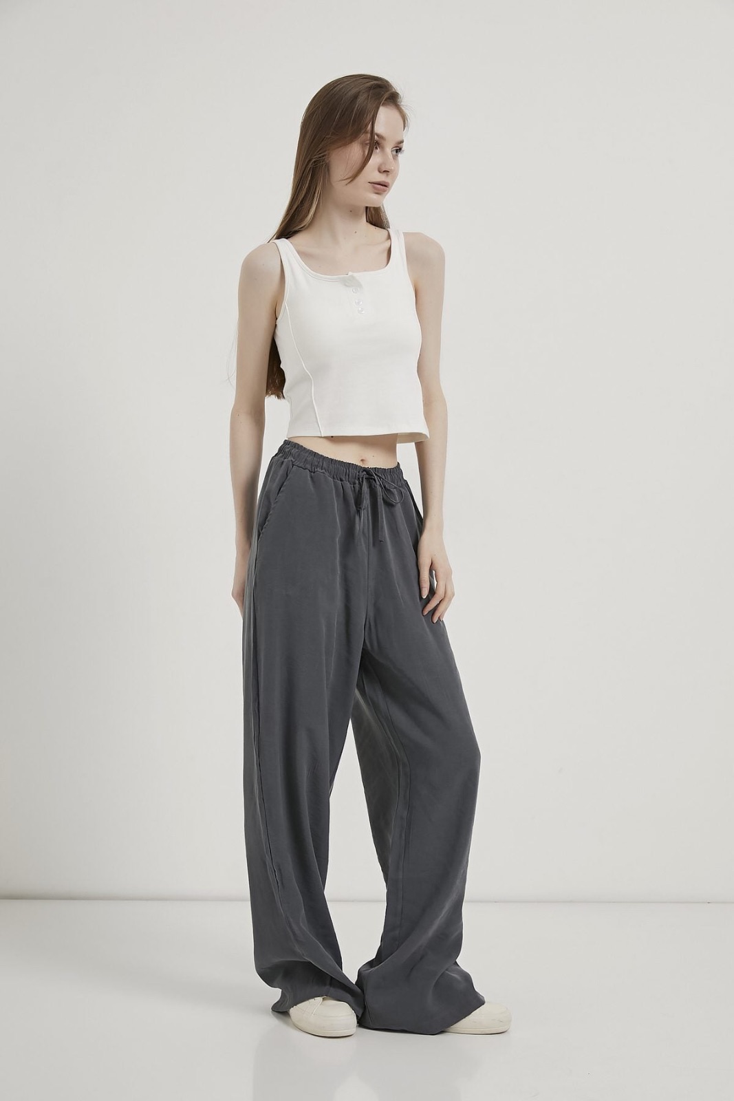 Modal Blend Wide-Leg Pants 5