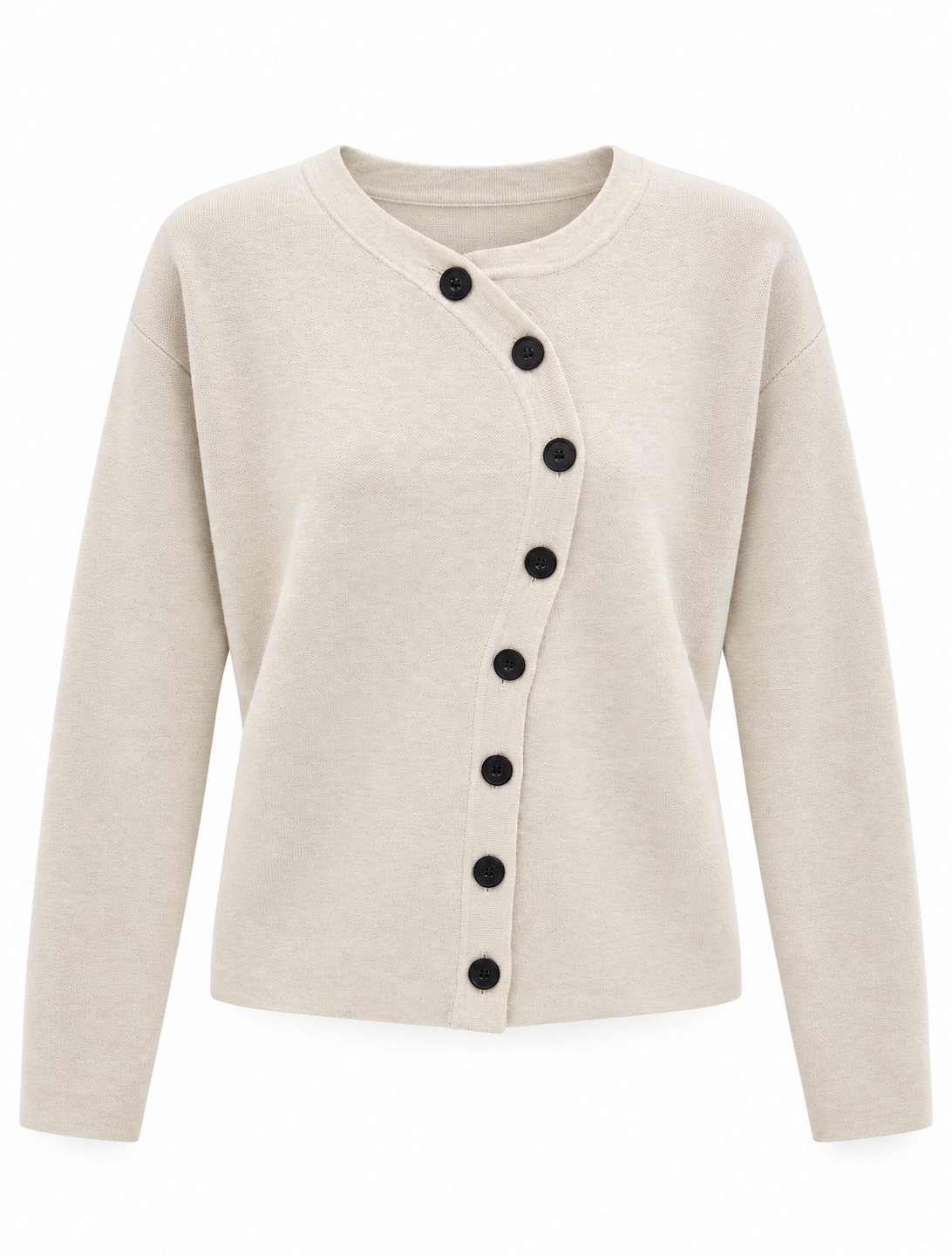 Asymmetric Button Cardigan 2