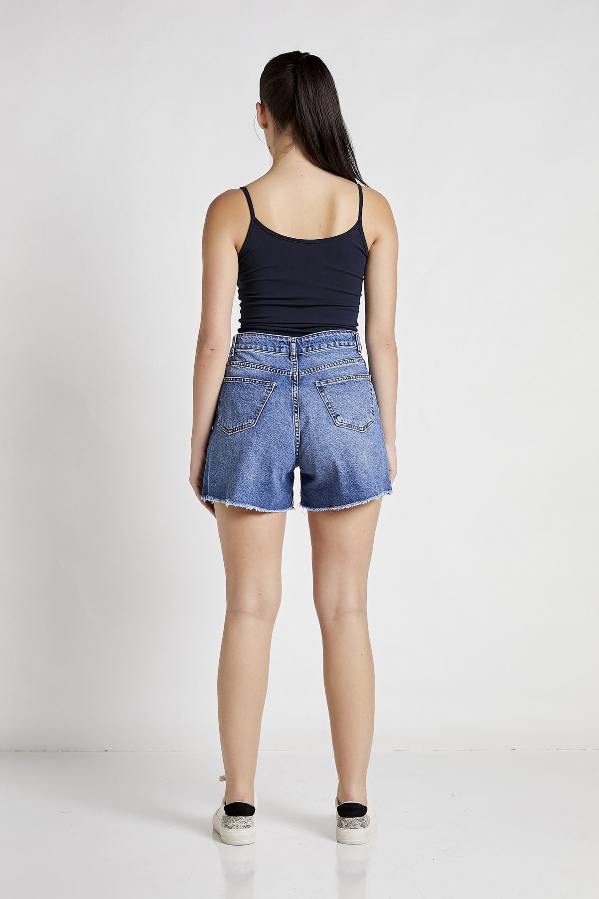 High Waisted Denim Shorts 5