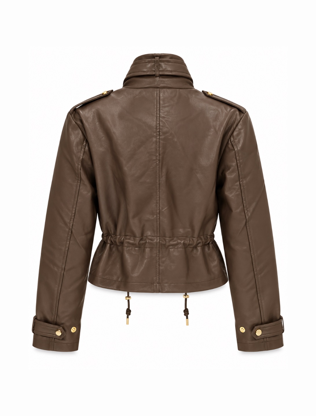 Cropped Leather-Effect Jacket 4