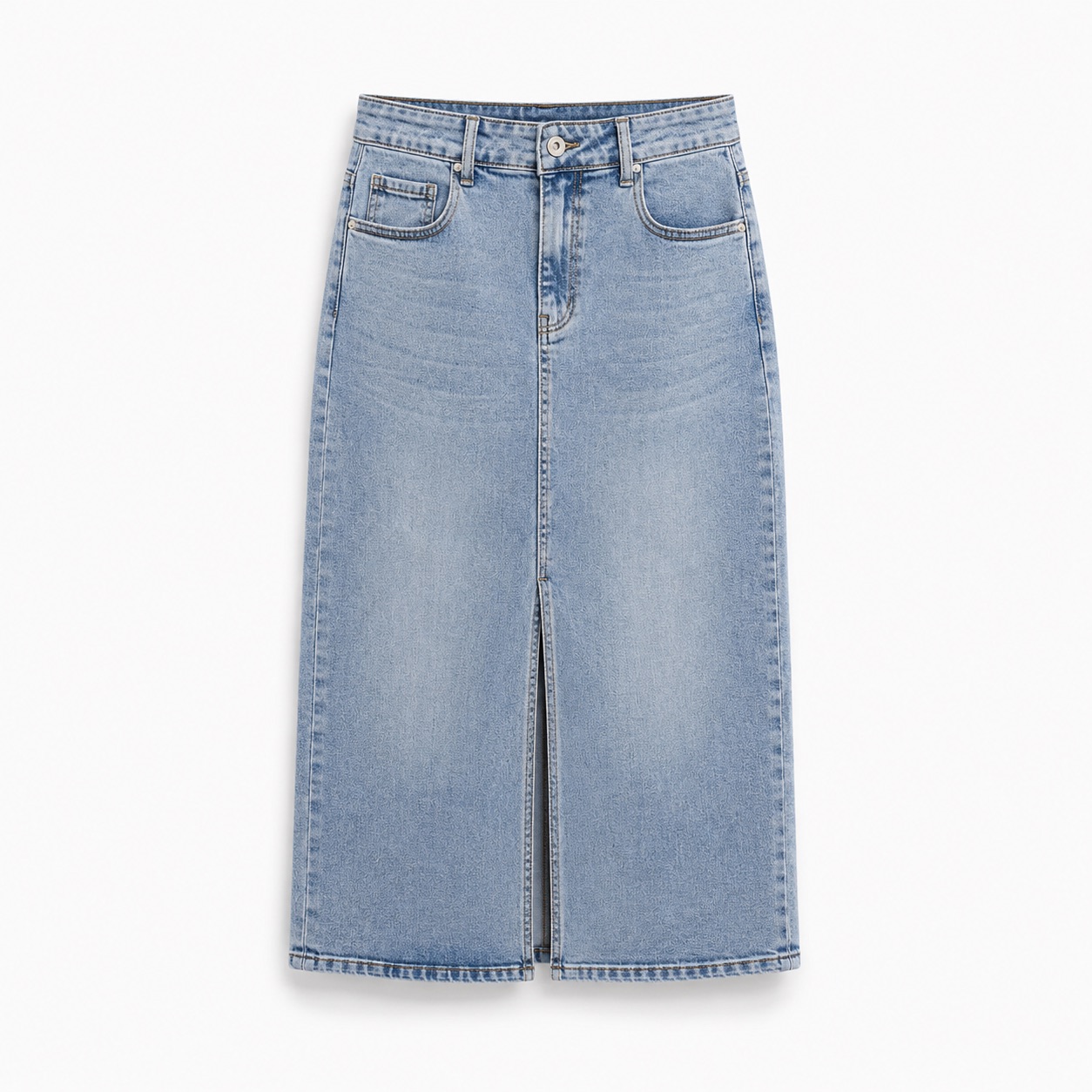 Denim Midi Skirt 2