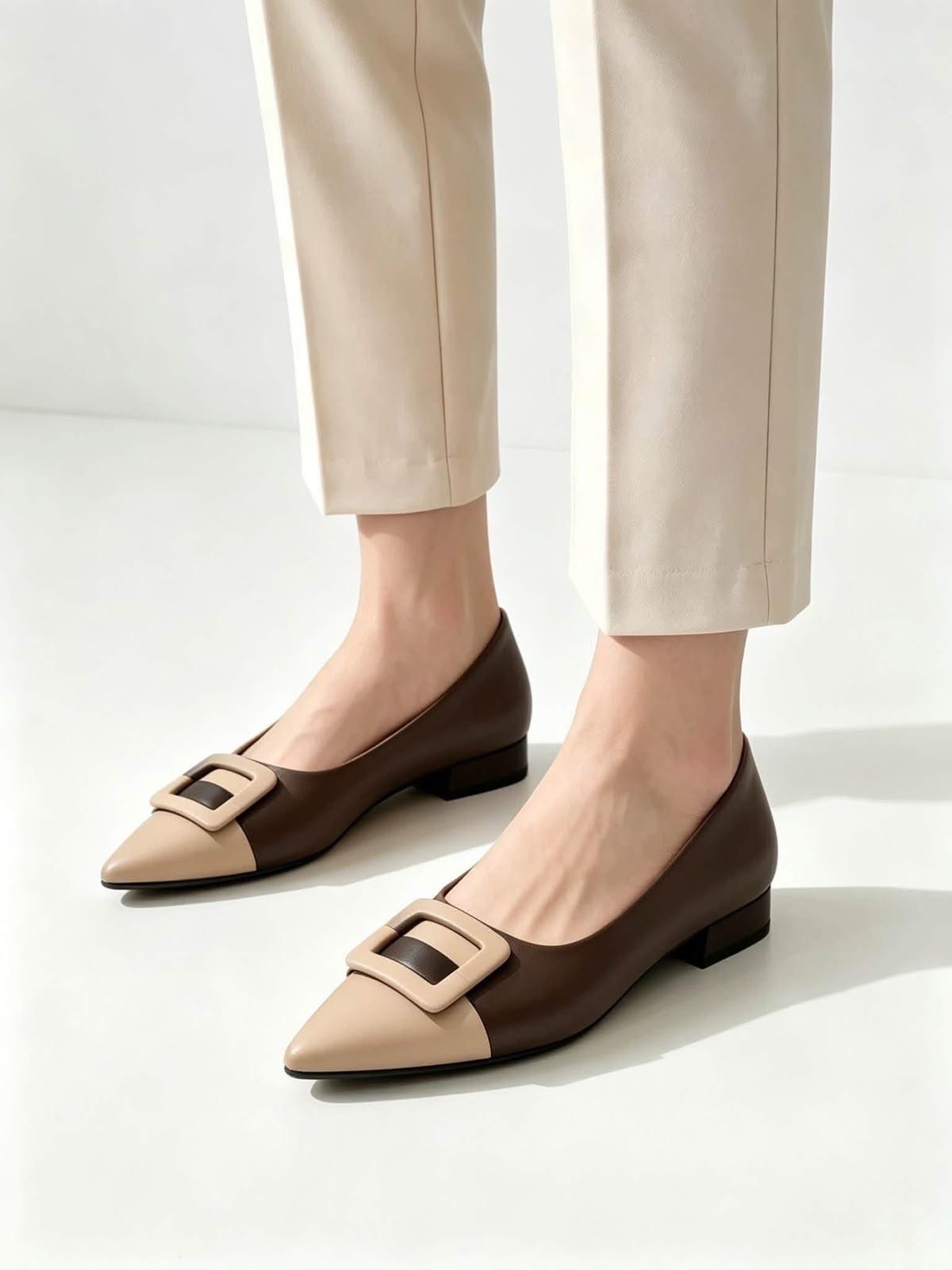 BUCKLE DETAIL BALLET FLATS 3