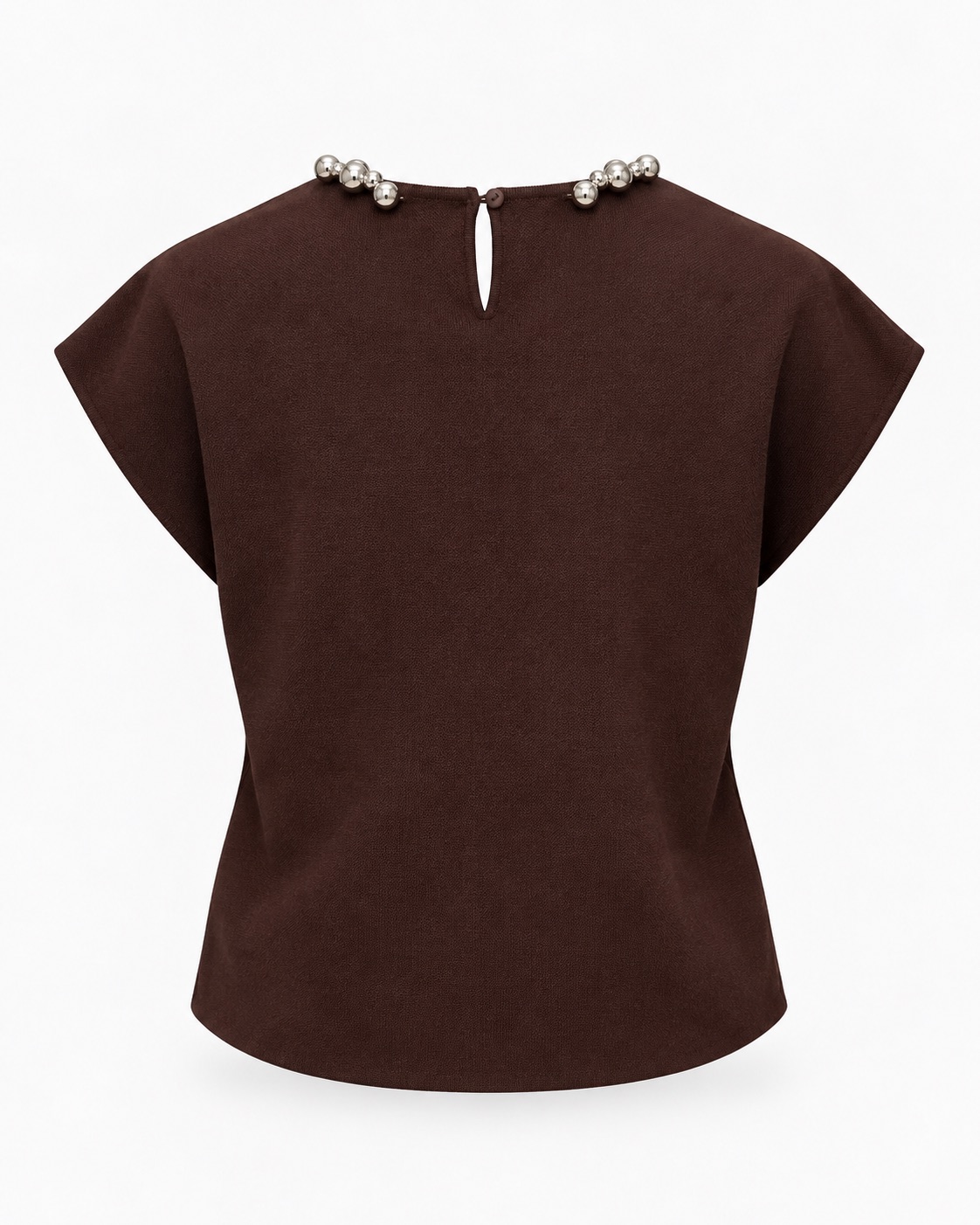 Beaded Neckline Knit Top 4