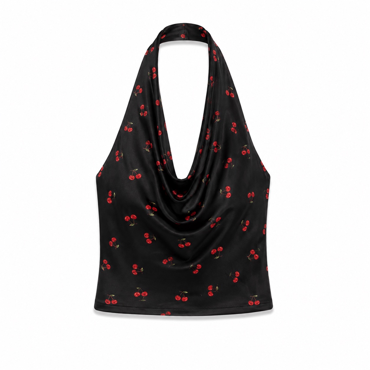 Cherry Print Halter Top 4