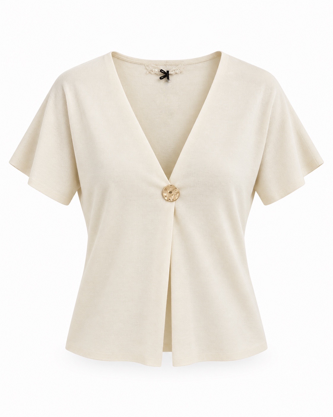 Short-Sleeve V-Neck Cardigan 3