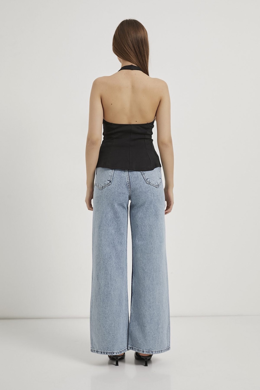 Halter Neck Peplum Top 8