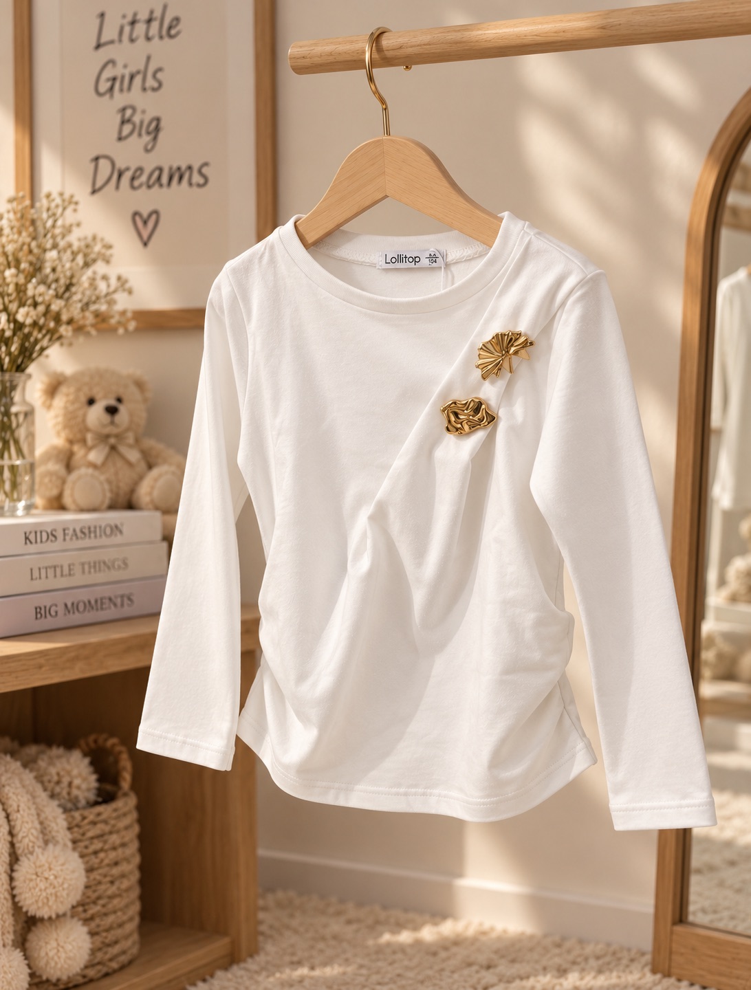 Girls draped detail top 2