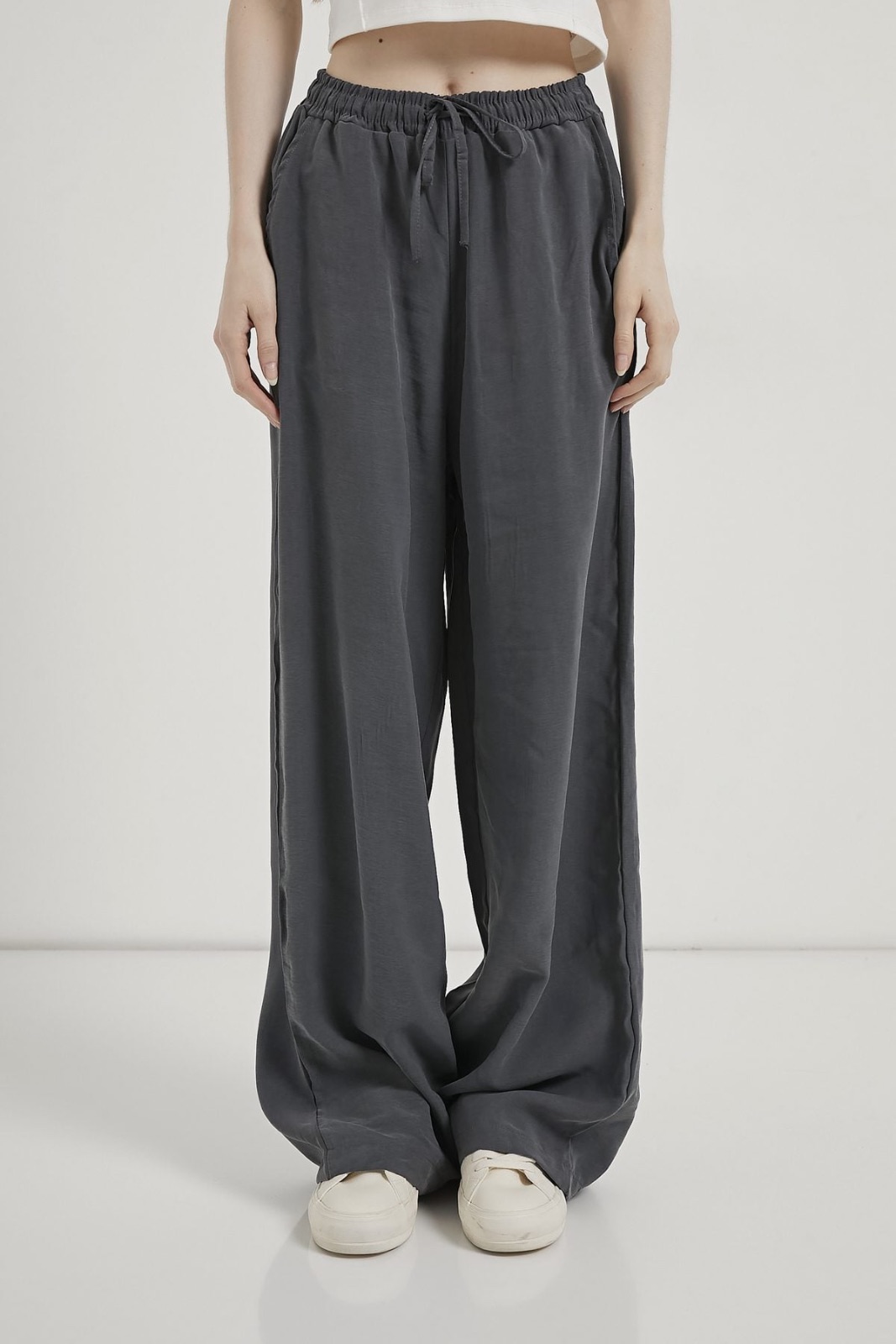 Modal Blend Wide-Leg Pants 6