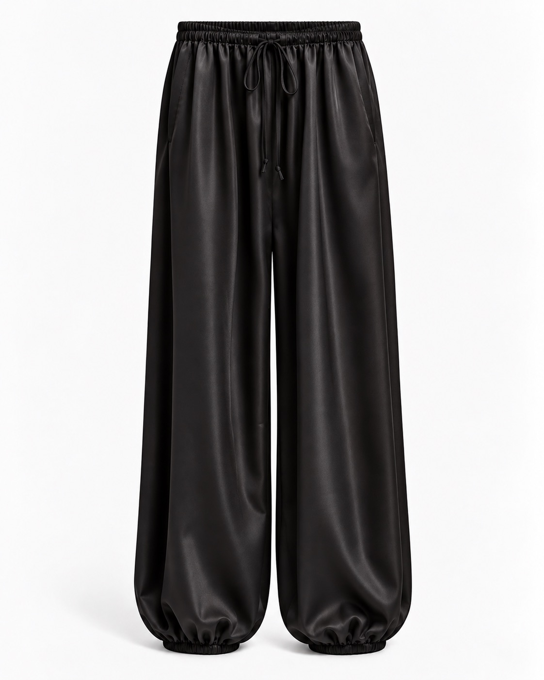 Satin Wide-Leg Pants 2
