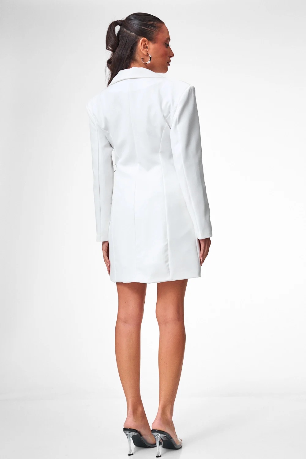 Lace Panel Blazer Dress 7