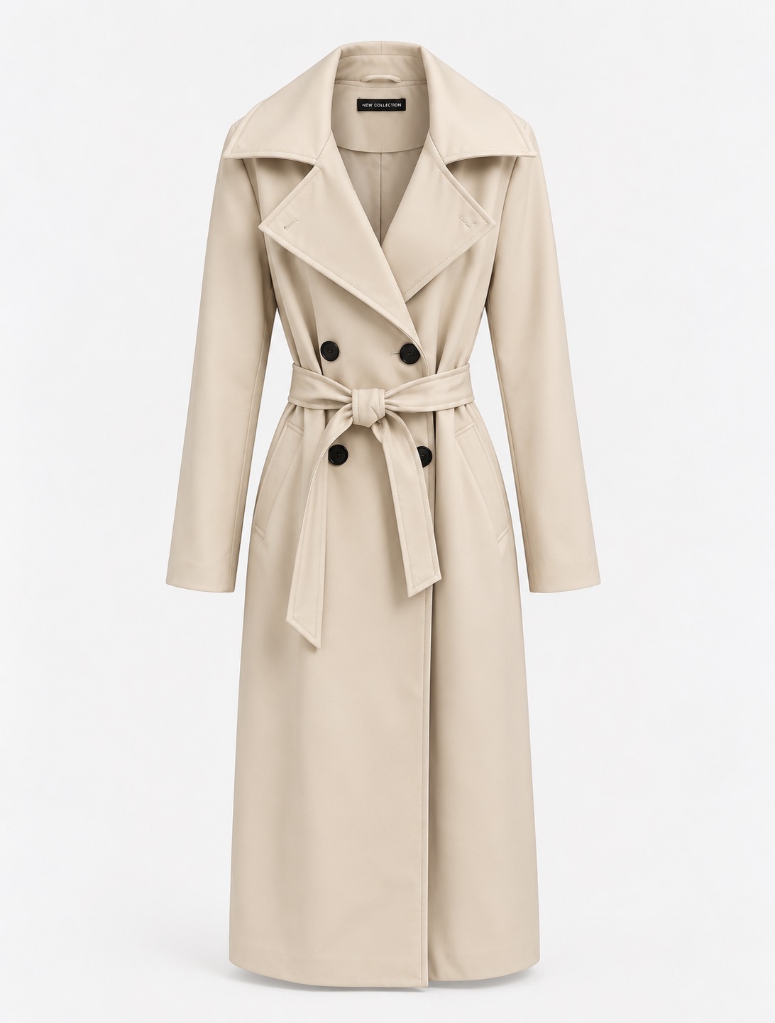 Leather-Effect Trench Coat 6