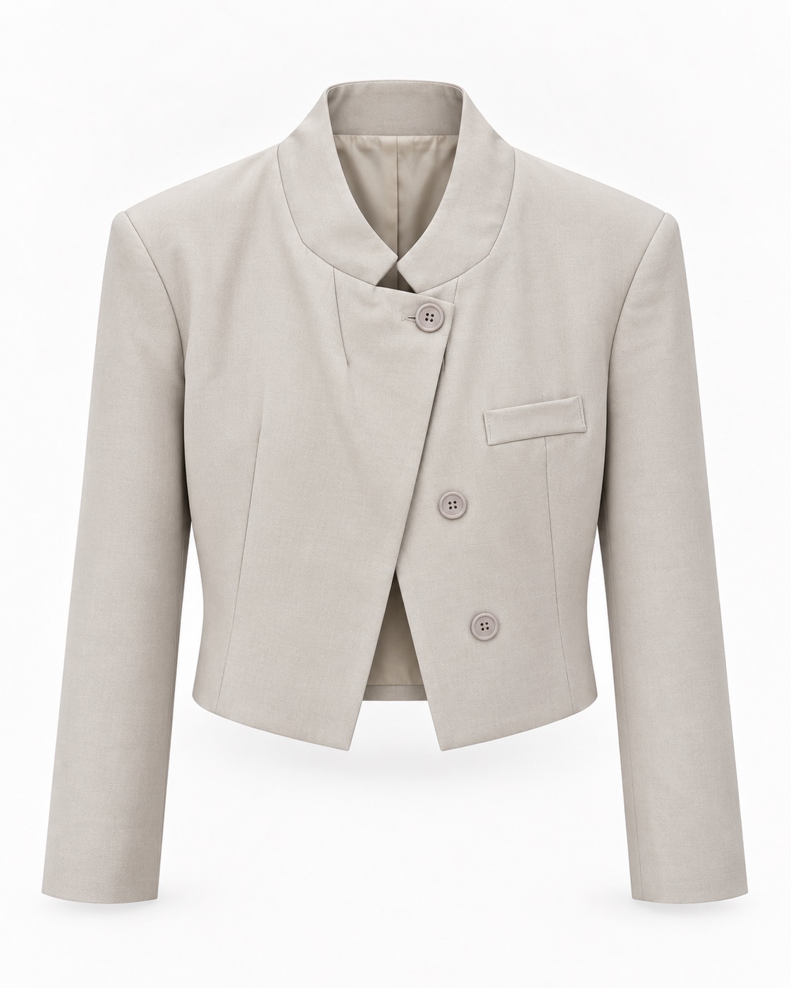 Cropped Collar Blazer 4