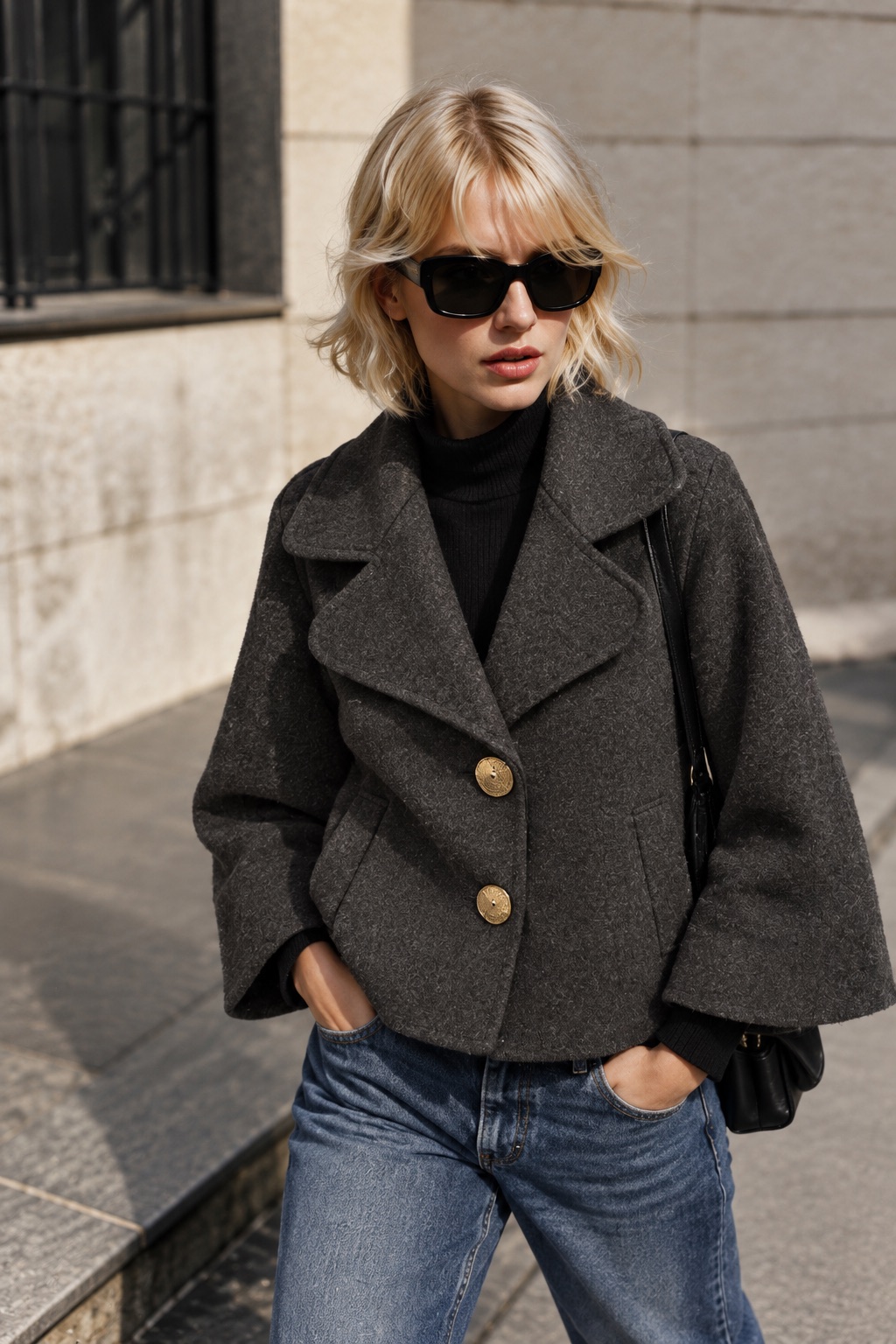 Double-Breasted Short Jacket