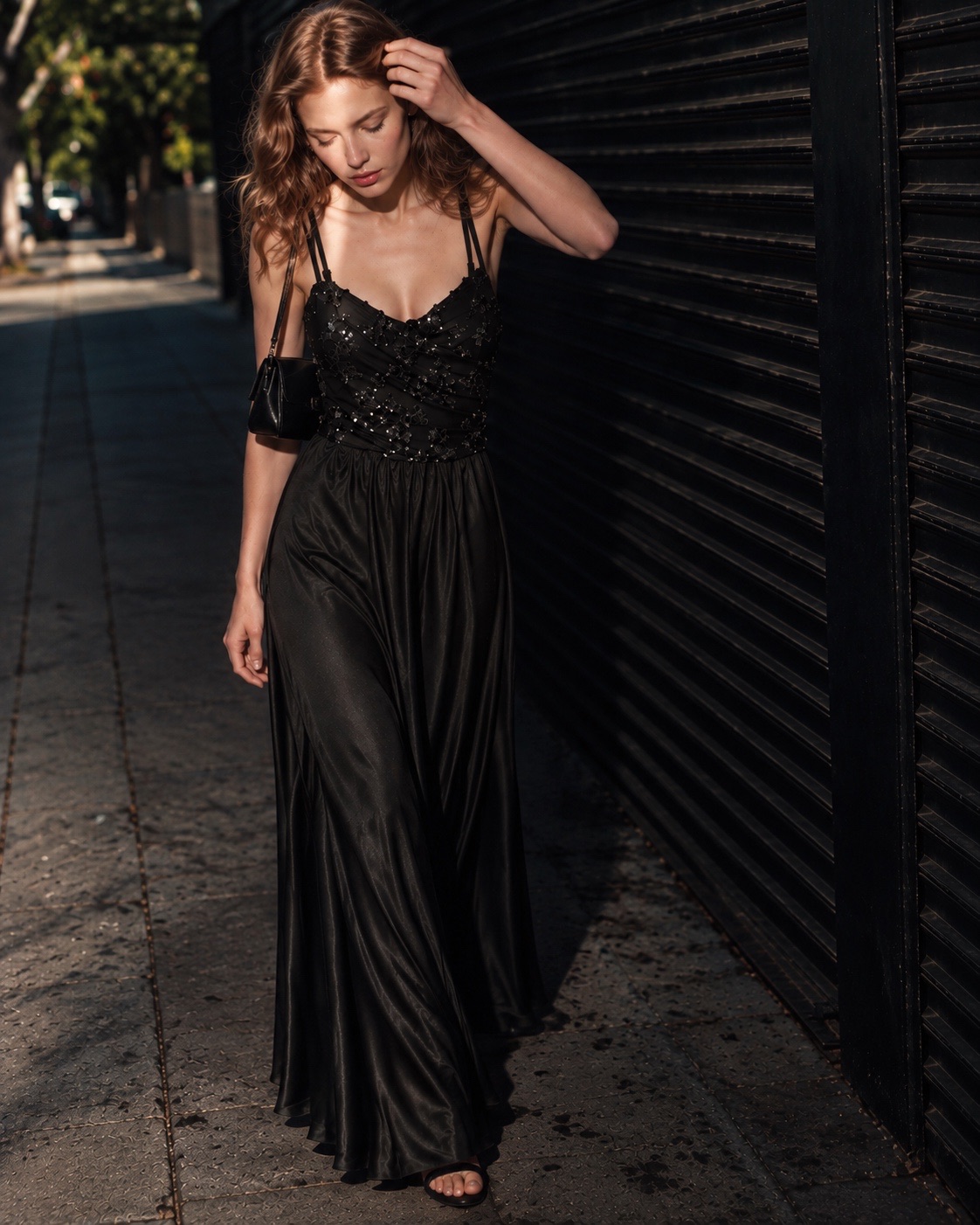 Sequin Lace Maxi Dress