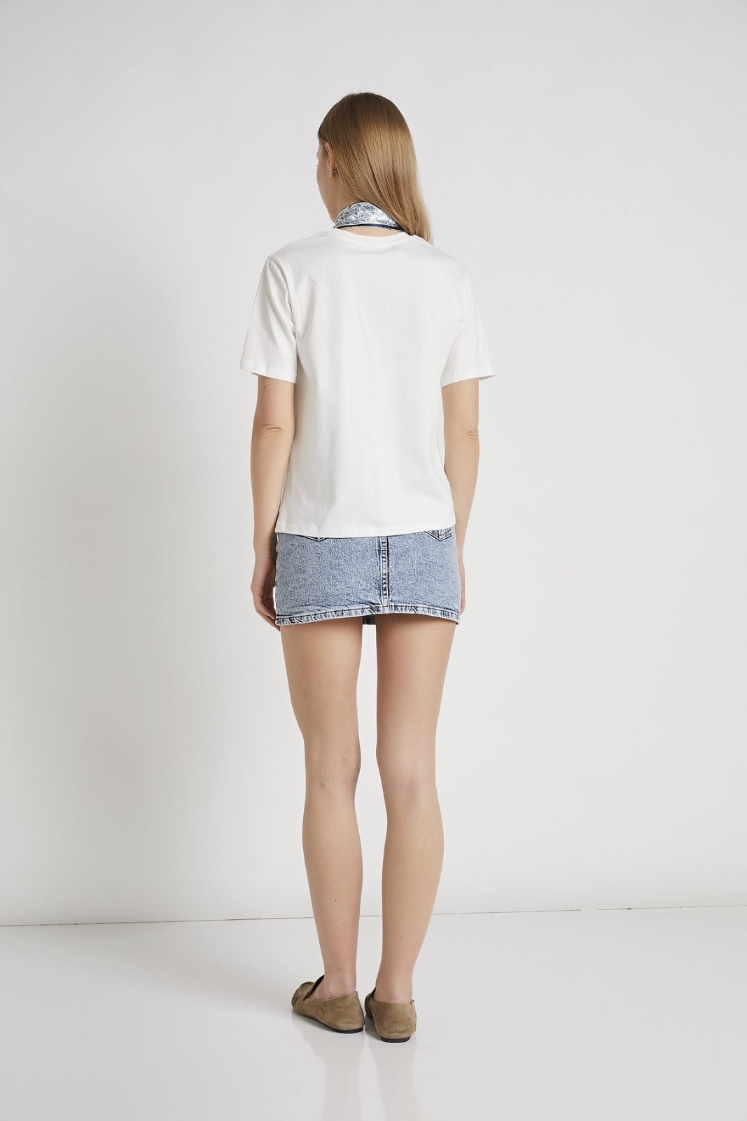 Short-Sleeve T-Shirt with Paisley Scarf Detail 12