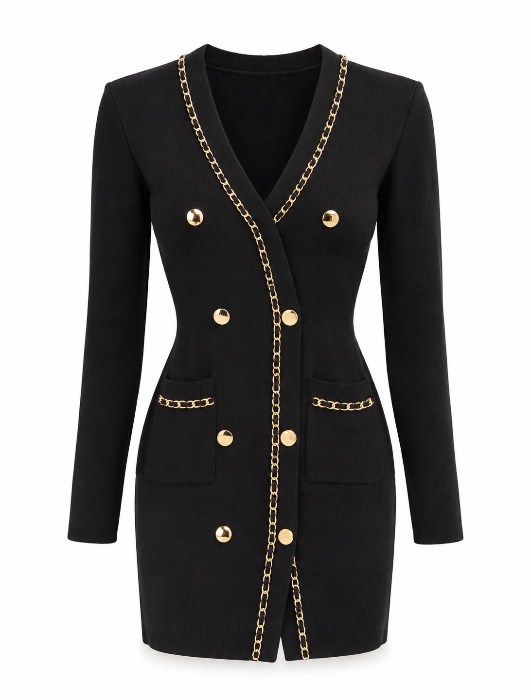 Chain Detail Knit Dress 2