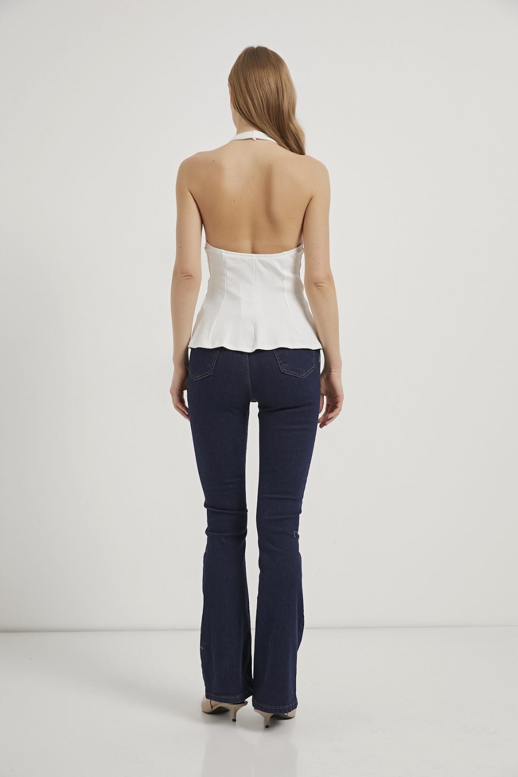 Halter Neck Peplum Top 11