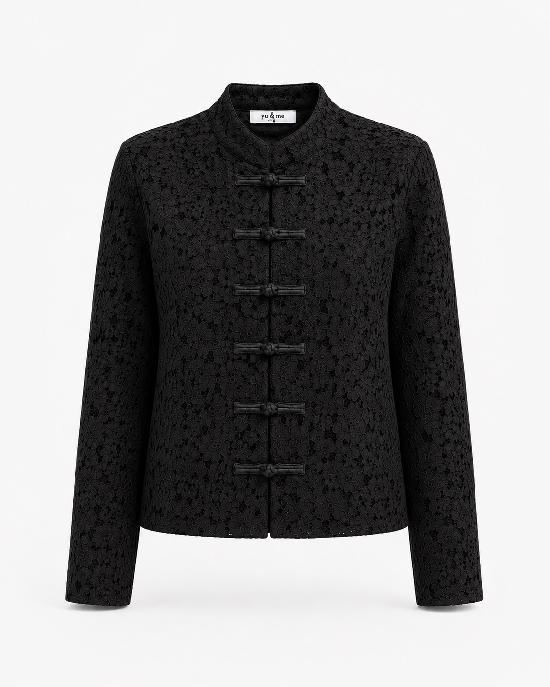 Lace Mandarin-Collar Shirt 3