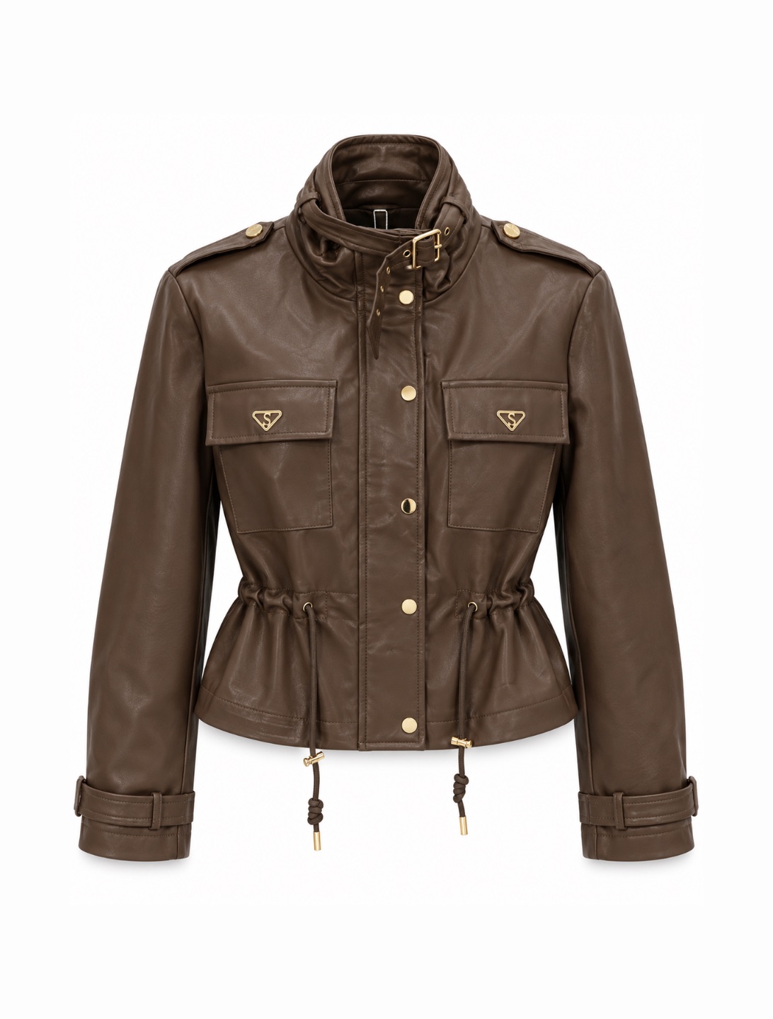 Cropped Leather-Effect Jacket 3