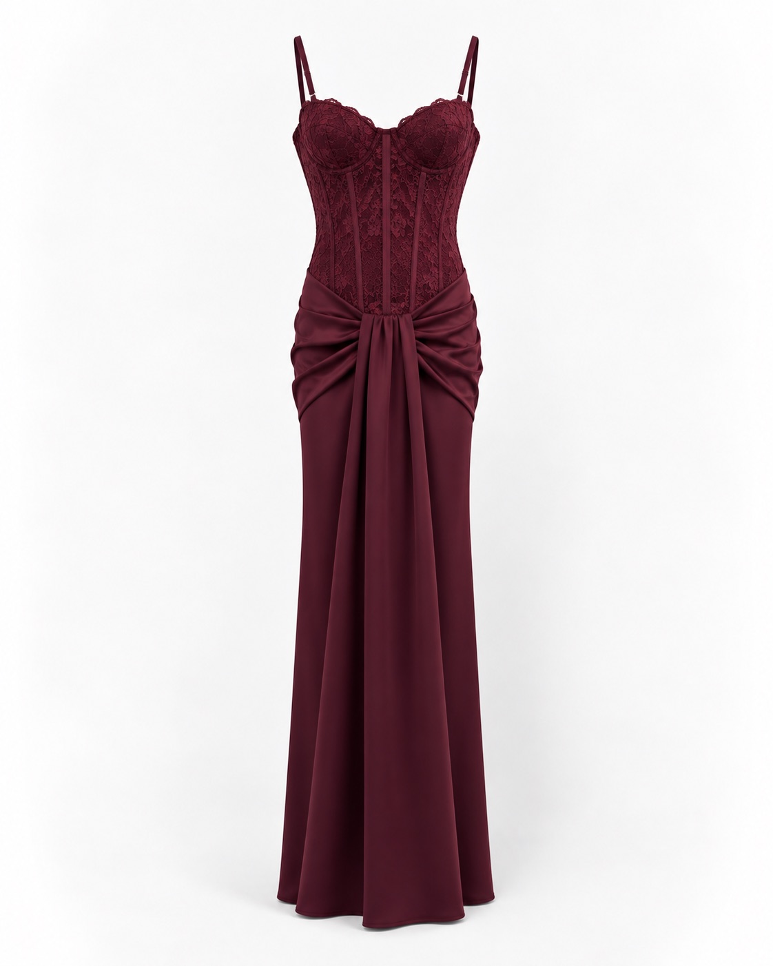 Lace Draped Maxi Dress 5