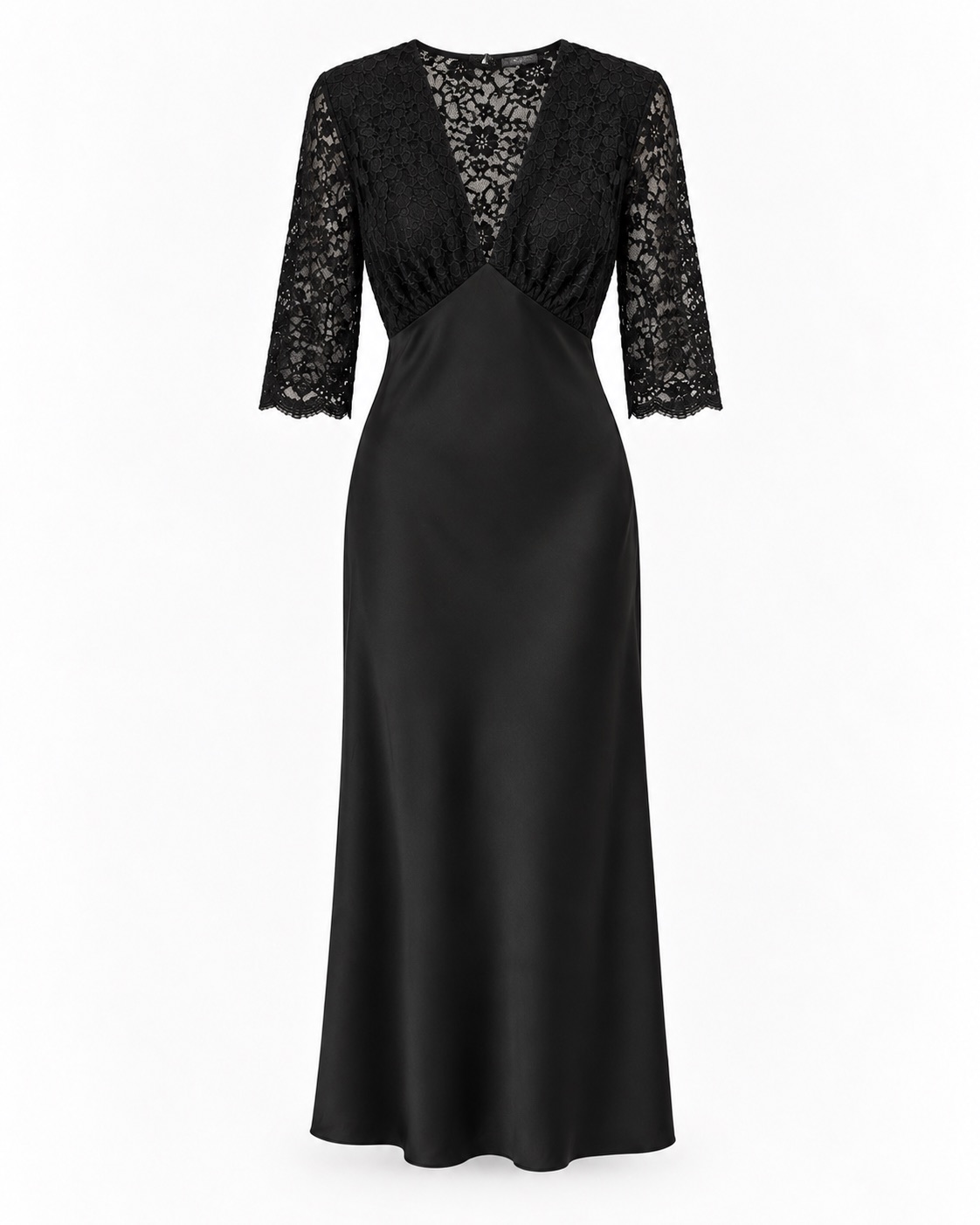 Lace Overlay Maxi Dress 2