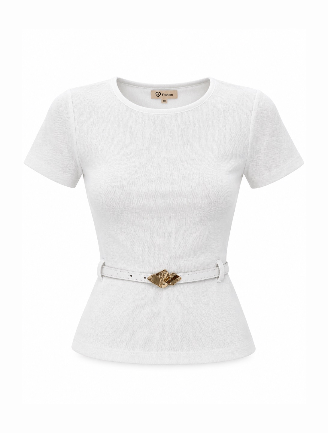 Belted Short-Sleeve Top 3