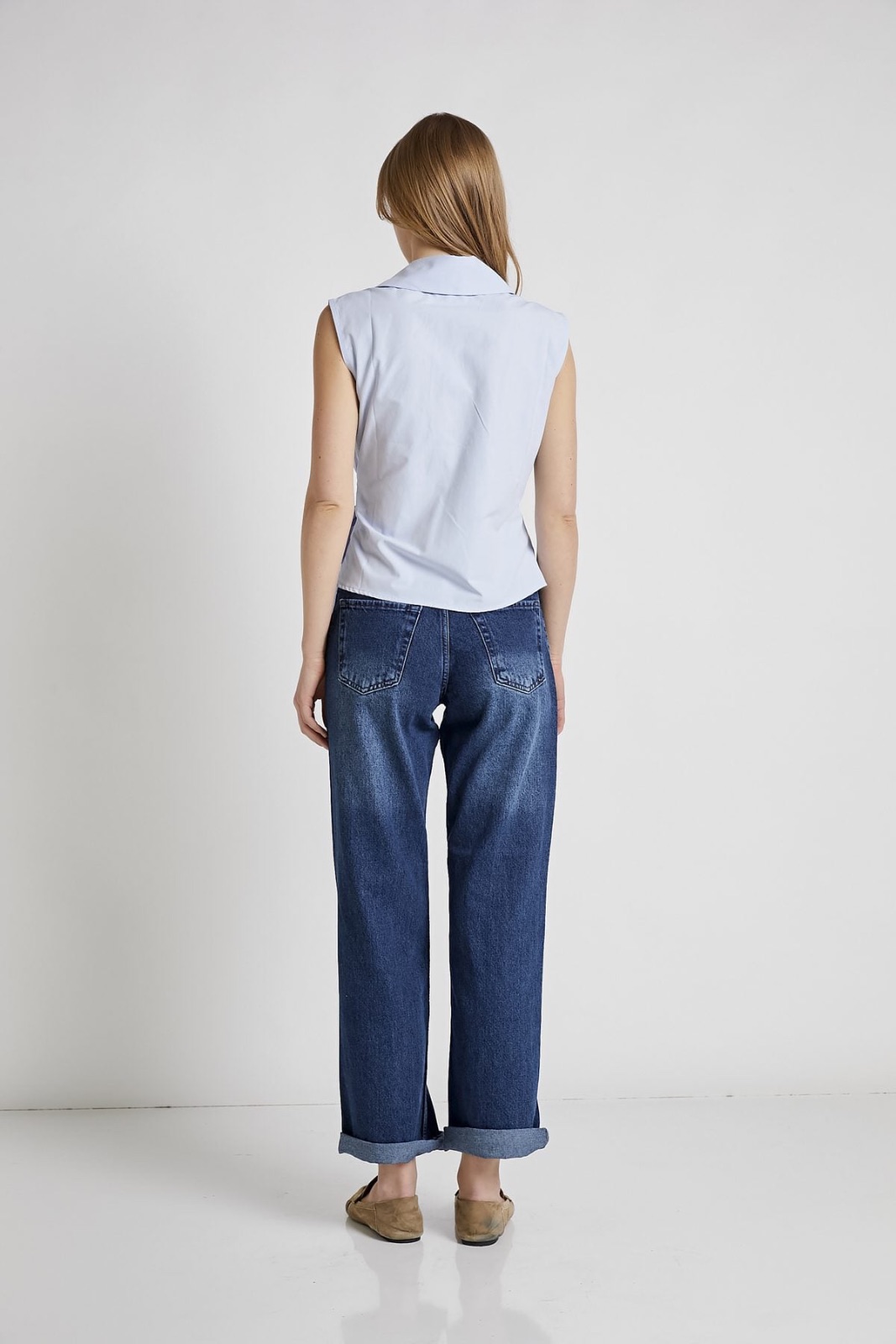 Sleeveless Wrap Shirt with Side Tie 5