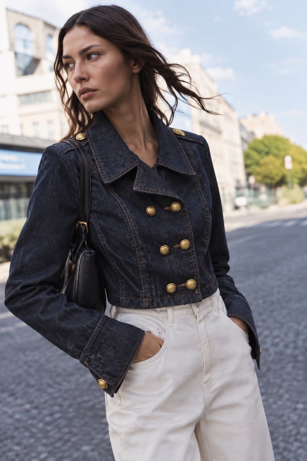 Cropped Denim Jacket