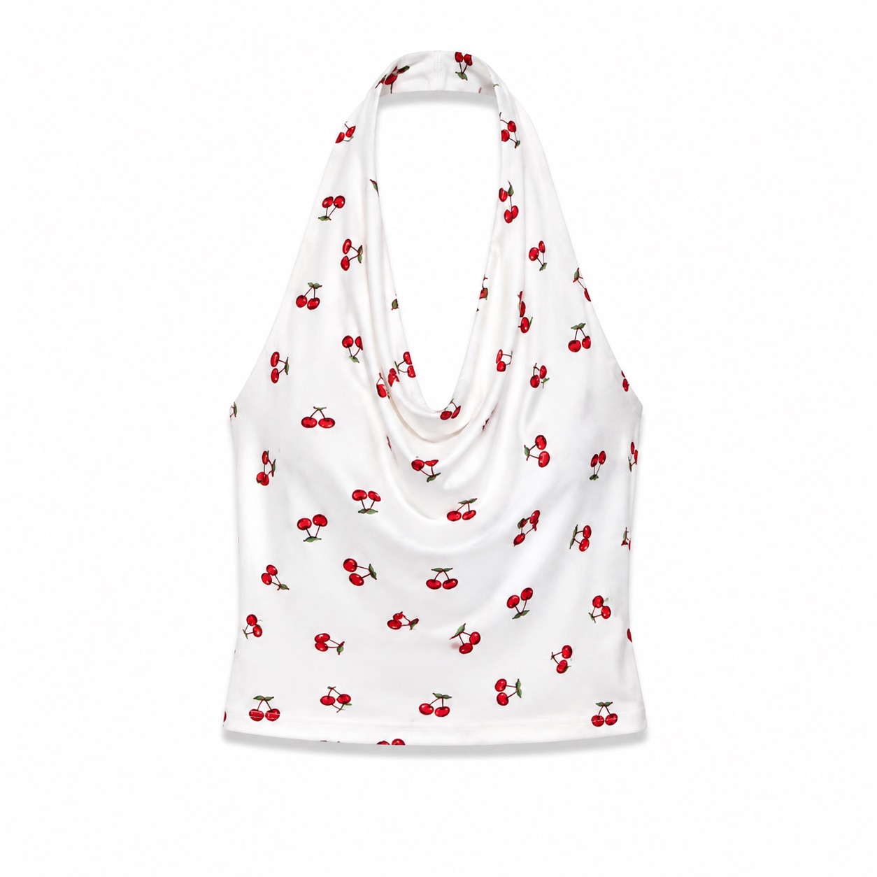 Cherry Print Halter Top 2