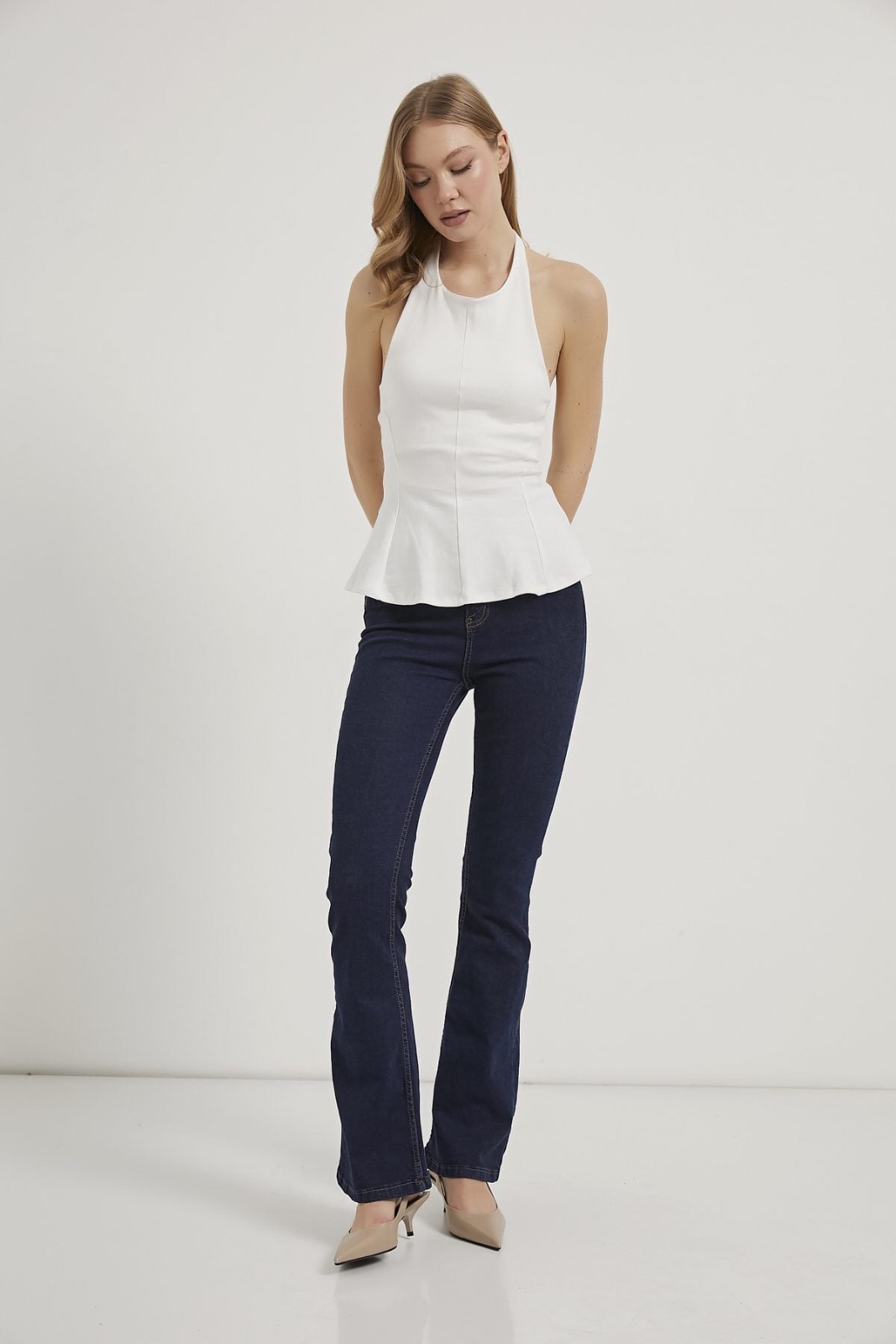 Halter Neck Peplum Top 10