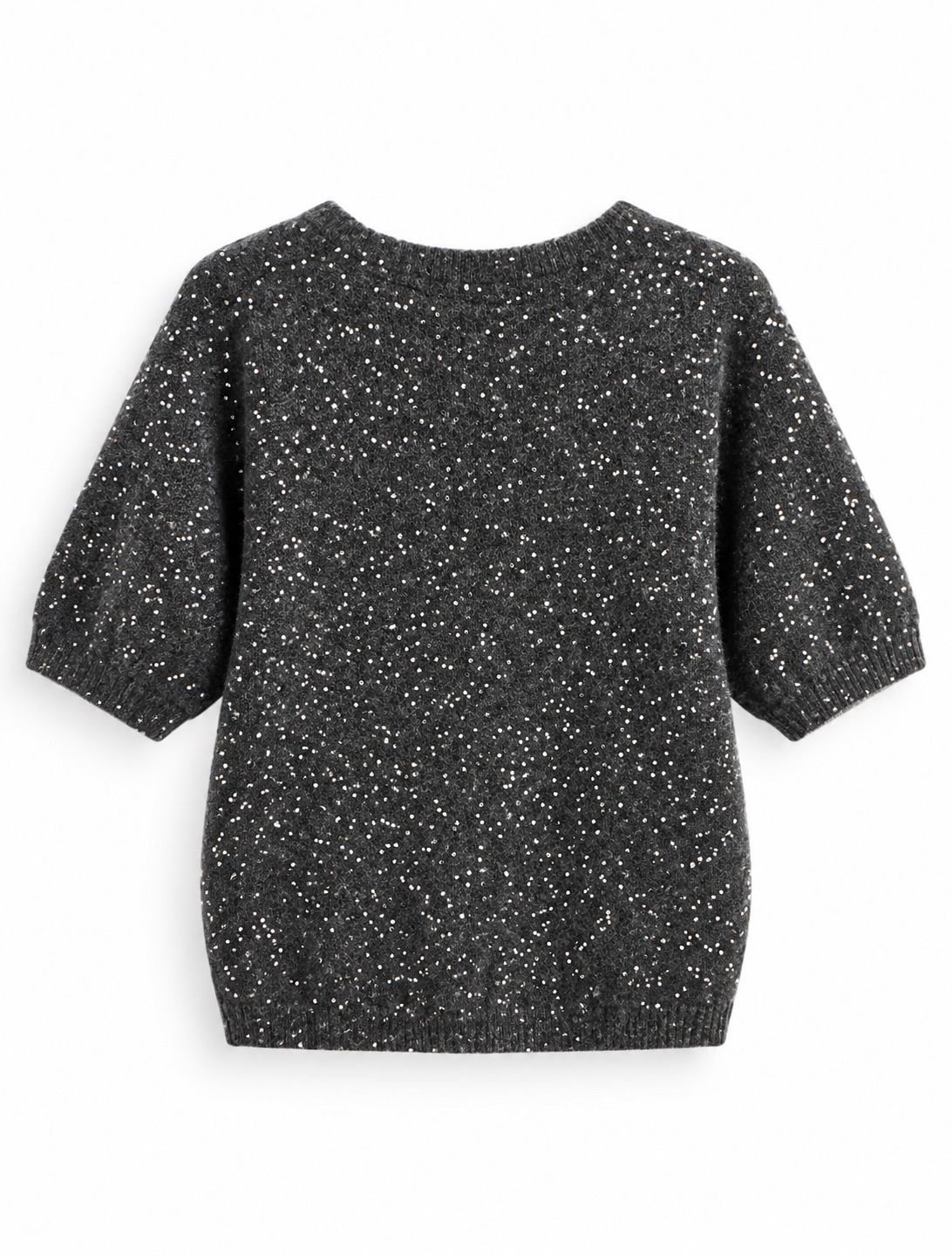 Sequin V-Neck Knit Top 5