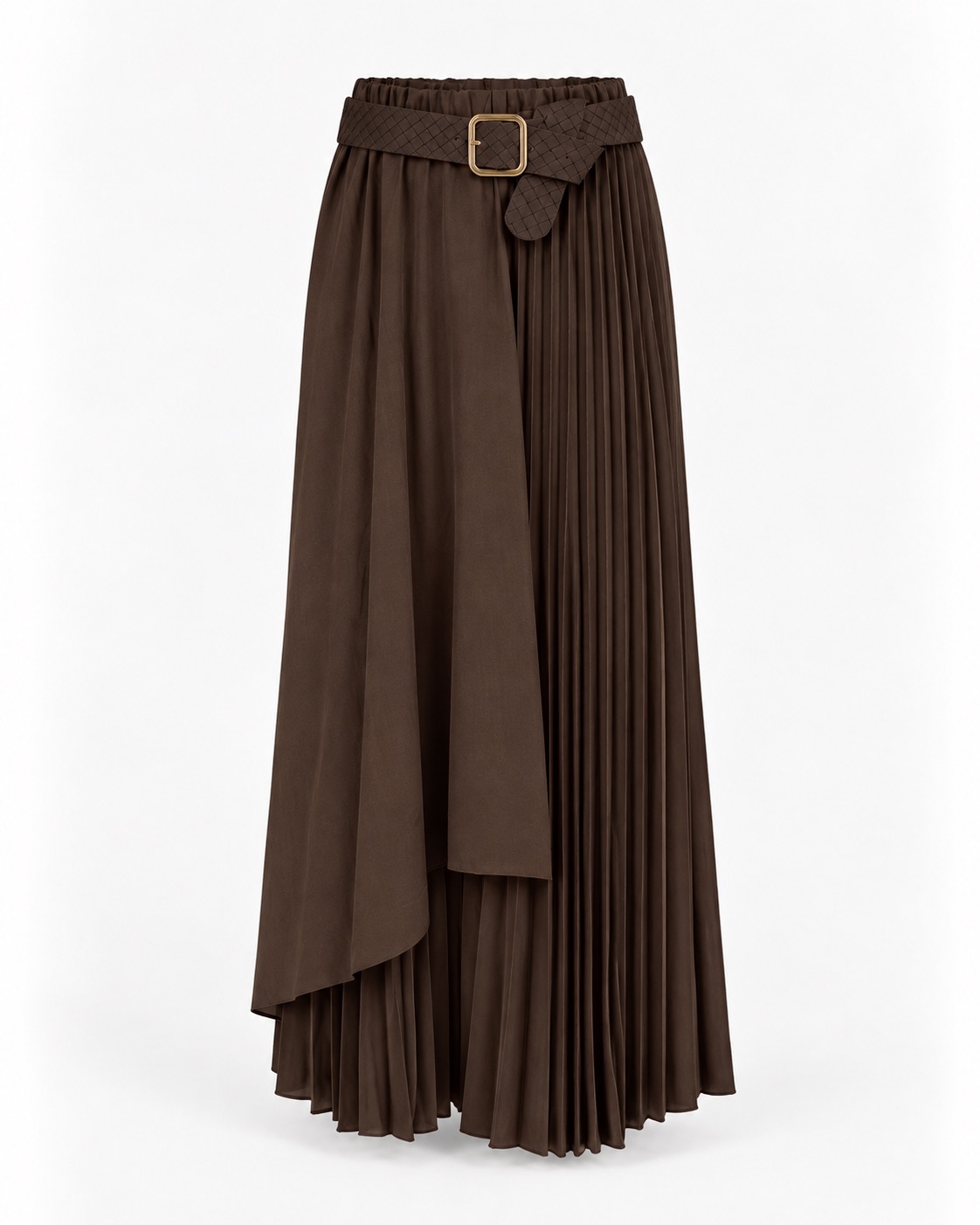 Belted Pleated Maxi Skirt 3