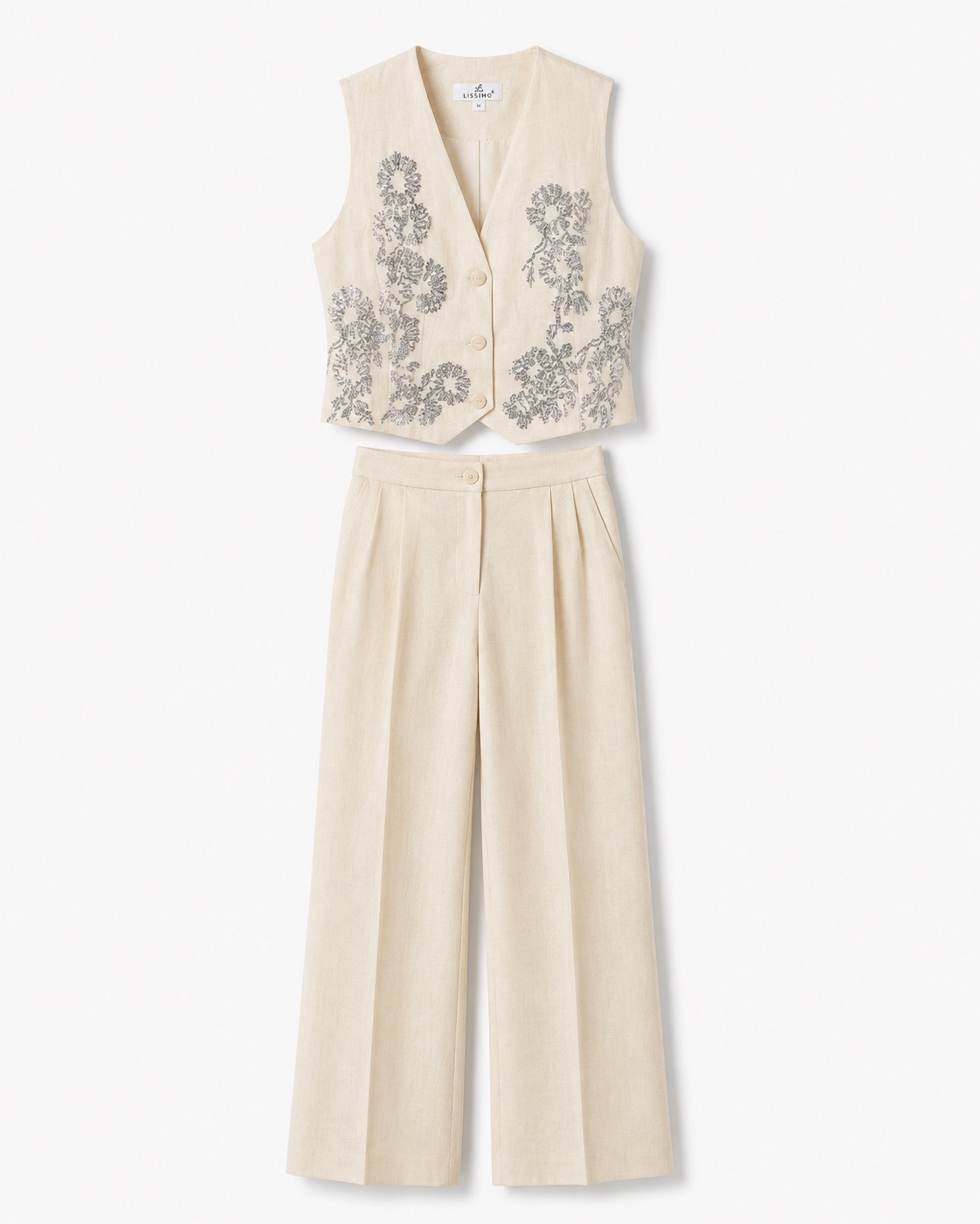 Embroidered Vest & Trousers Set 3