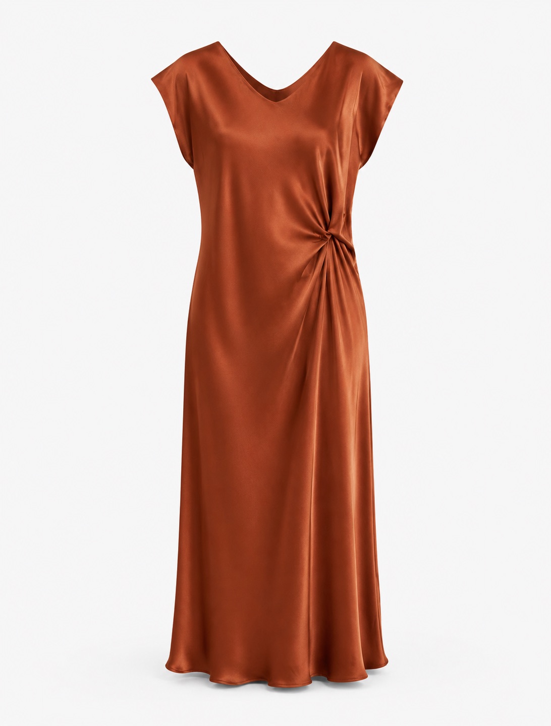 Satin Twist-Waist Dress 2