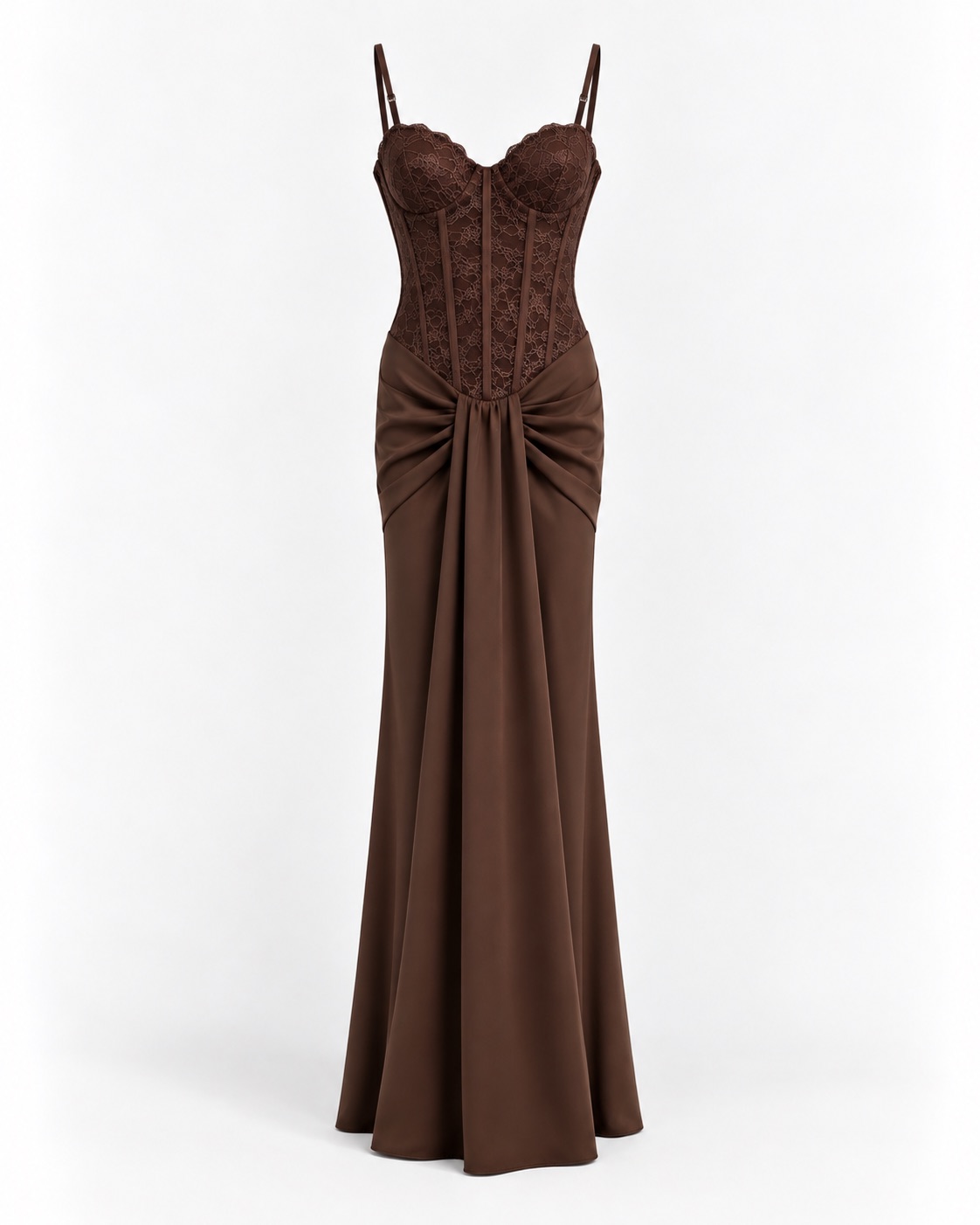 Lace Draped Maxi Dress 2
