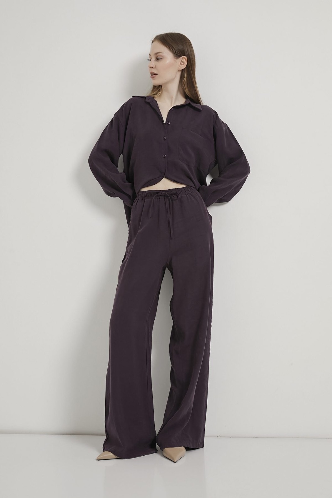 Modal Blend Wide-Leg Pants 9