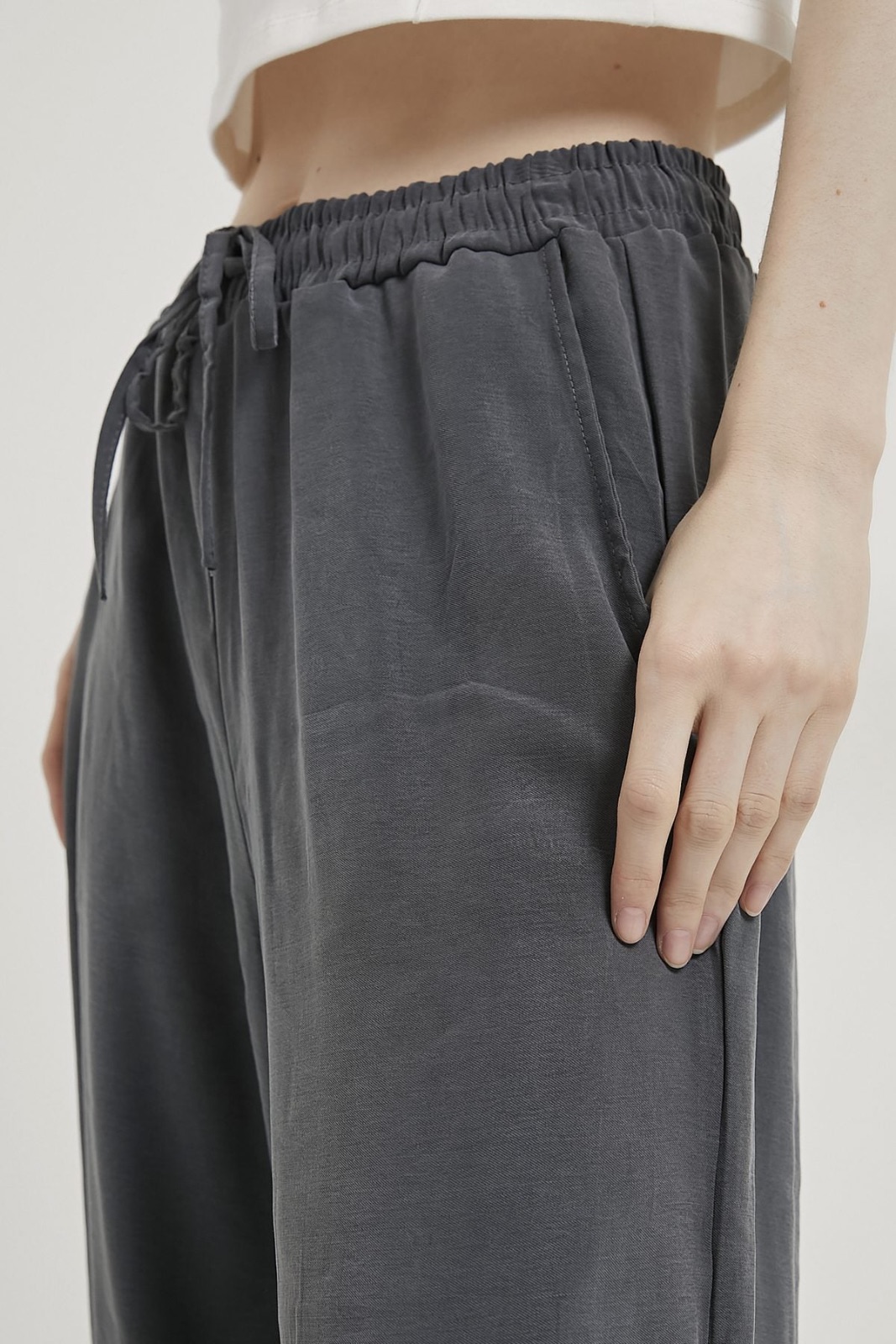 Modal Blend Wide-Leg Pants 7