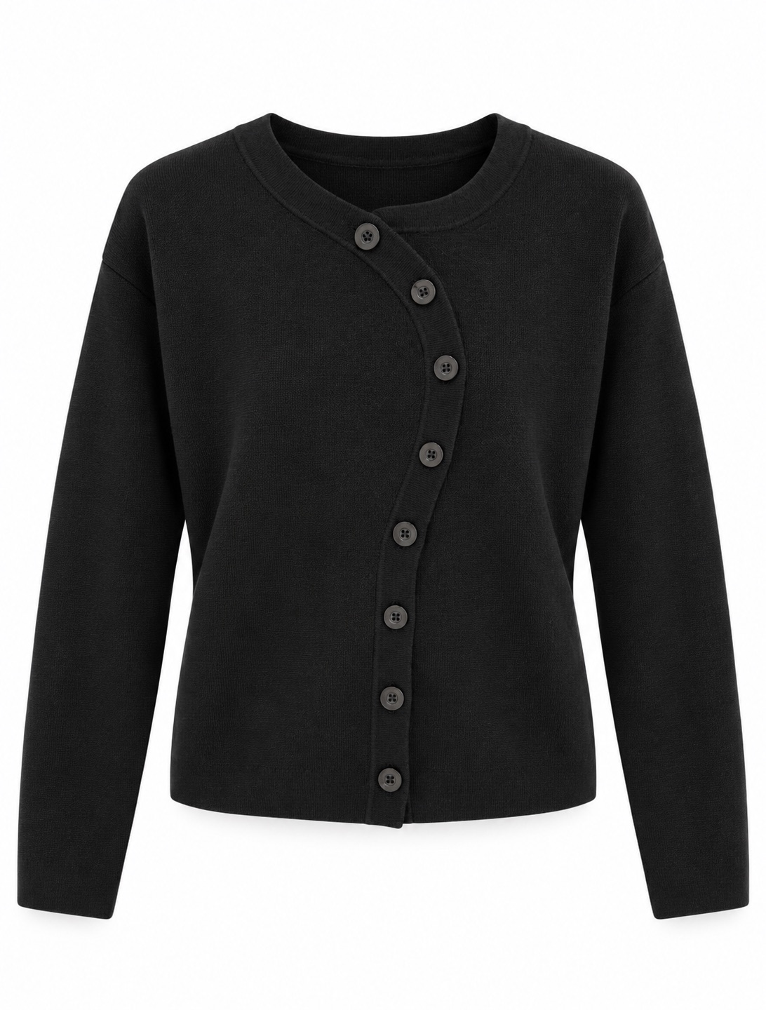 Asymmetric Button Cardigan 3